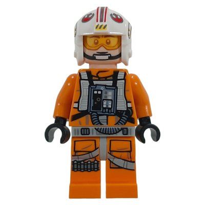 Minifigur Luke Skywalker, Orange Rebel Pilot Outift (SMART Play) aus Set 75423