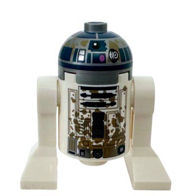 Minifigur Astromech Droid, R2-D2, Flat Silver Dome, Mud Stains aus Set 75422