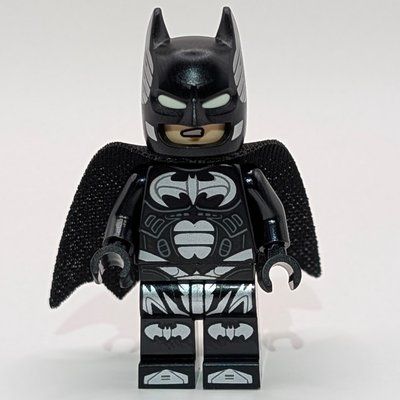 Minifigure Batman, Black Suit, Black Cape and Cowl, Silver Logo, Printed Cowl del set 76333