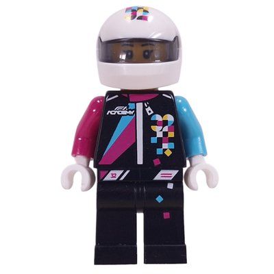 Figurine F1 ACADEMY Driver, Black Suit, White Helmet du set 77258