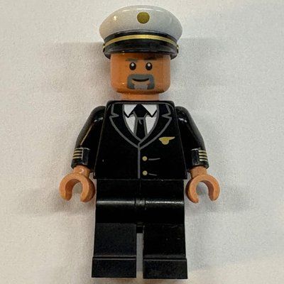 Minifigura Pan Am Pilot, Black Uniform del set 11378