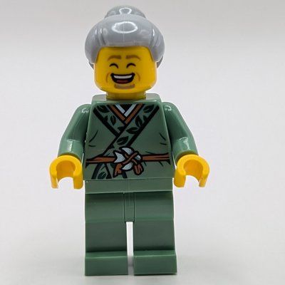 Figurine Sand Green Robes, Light Bluish Grey Hair du set 80121