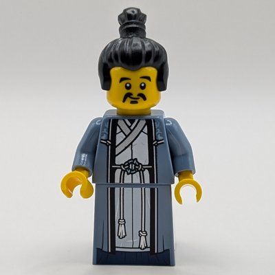 Figurine Su Dongpo, Sand Blue Robes/Dress, Black Hair du set 80121