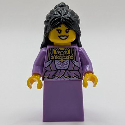 Figurine Medium Lavender Dress, Black Hair du set 80121