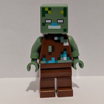 Figurine Zombie, Sand Green Head (Drowned) du set 21598