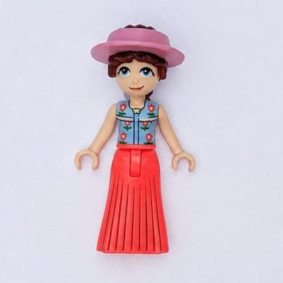 Minifigurka Paisley, Bright Light Blue Top, Coral Dress, Visor z zestawu 42690