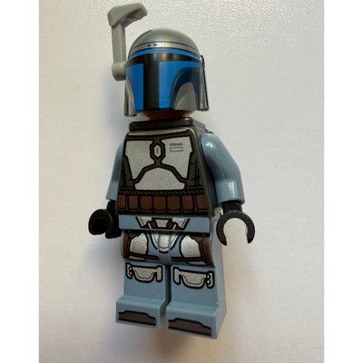 Minifiguur Jango Fett, Pearl Titanium Torso with Plain Arms, Black Helmet Print on Left-hand Site uit set 75433