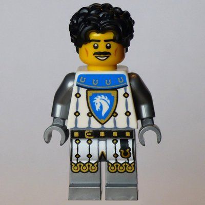Minifiguur Horse Knight, Black Hair uit set 910062