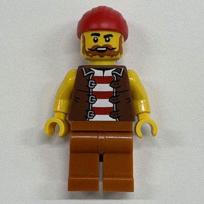 Minifigure Sailor, Dark Orange Legs, Red Bandana del set 910059