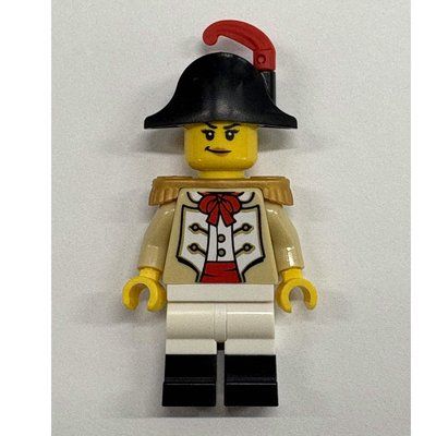 Minifigure Marine, Female, Gold Epaulette, Black Bicorn del set 910059