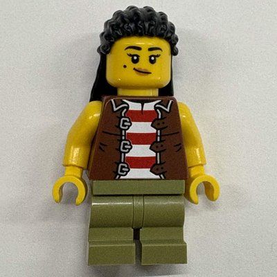 Minifigure Sailor, Girl, Olive Green Legs del set 910059