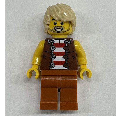 Minifigure Sailor, Dark Orange Legs, Tan Hair del set 910059