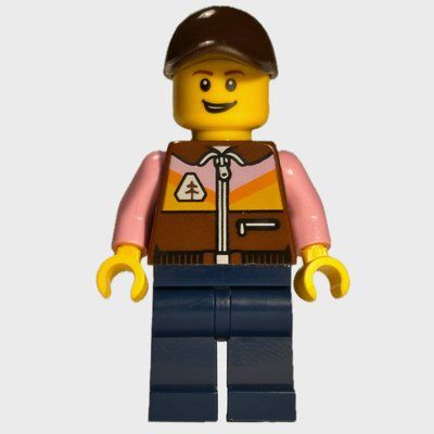 Figurine Passenger, Reddish Brown Torso, Dark Blue Legs, Reddish Brown Cap du set 6629994
