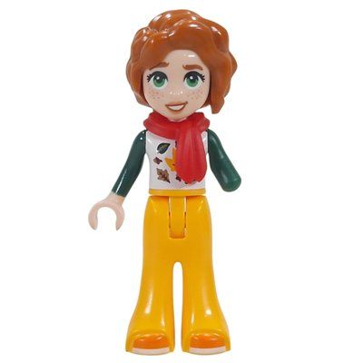 Figurine Autumn, White Torso, Bright Light Orange Pants, Red Scarf du set 42705