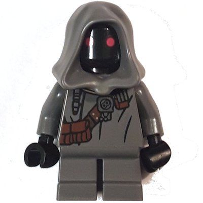 Minifigura Jawa, Red Eyes, Strap over Left Shoulder del set 75453