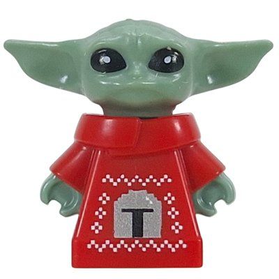 Minifigura Grogu, 7789 Body, Christmas Sweater del set 75456