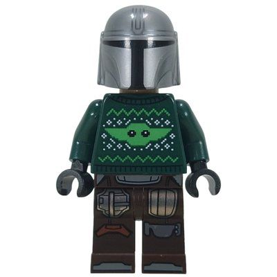 Minifigura Din Djarin, Christmas Sweater del set 75456