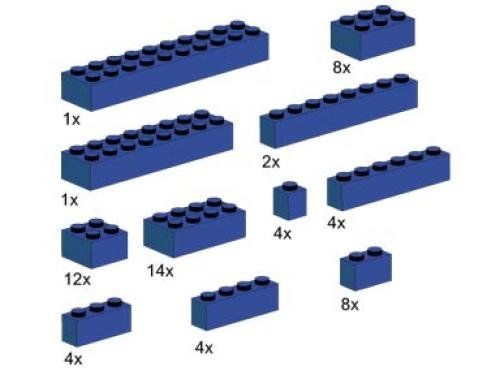 LEGO 10009 Assorted Blue Bricks