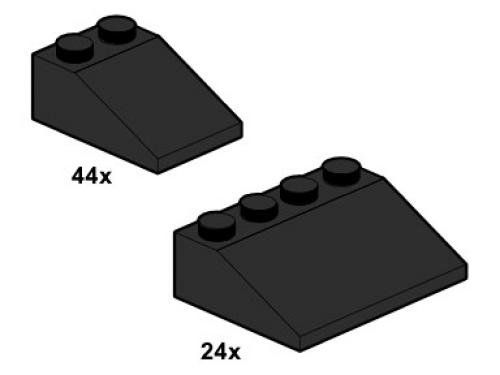 LEGO 10054 Black Slopes 33 3 x 2 and 3 x 4