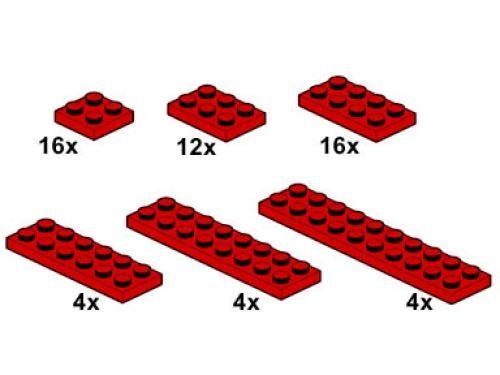 LEGO 10058 Red Plates 2 x n