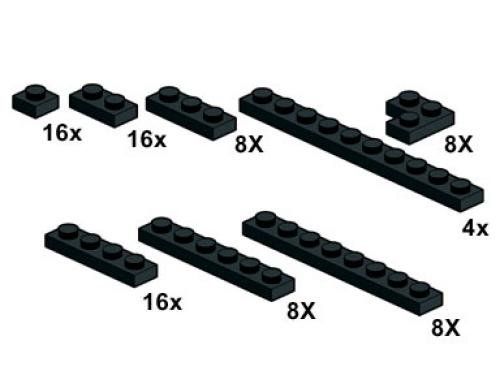 LEGO 10061 Black Plates 1 x n
