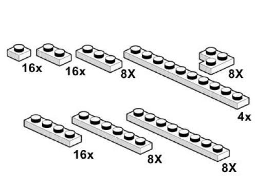 LEGO 10065 White Plates 1 x n