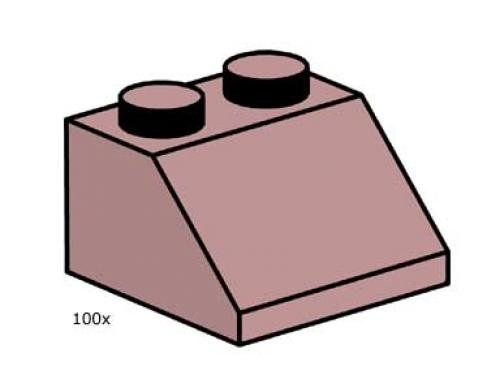 LEGO 10114 2 x 2 Sand Red Roof Tiles