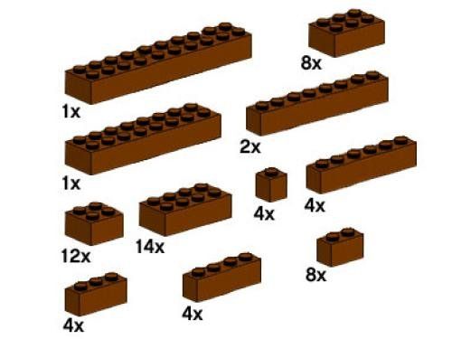 LEGO 10147 Assorted Brown Bricks