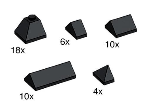 LEGO 10160 Black Ridge Roof Tiles