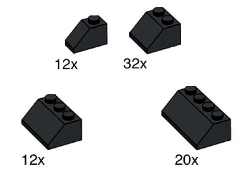 LEGO 10161 Black Roof Tiles
