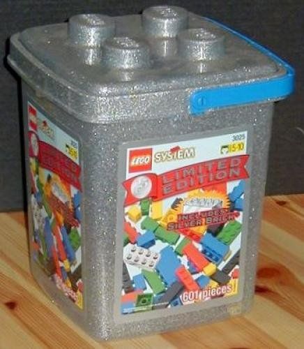 LEGO 3025 25th Anniversary Silver Bucket