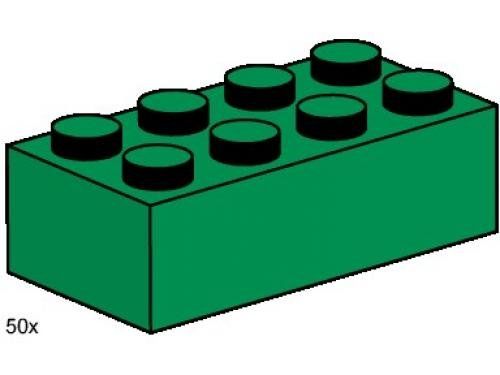 LEGO 3461 2 x 4 Dark Green Bricks