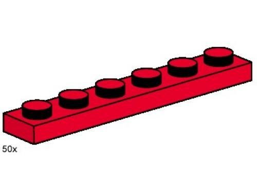 LEGO 3488 1 x 6 Red Plates