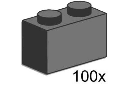 LEGO 3726 1 x 2 Brick Dark Gray