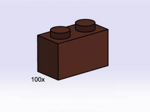 LEGO 3751 1 x 2 Brown Bricks