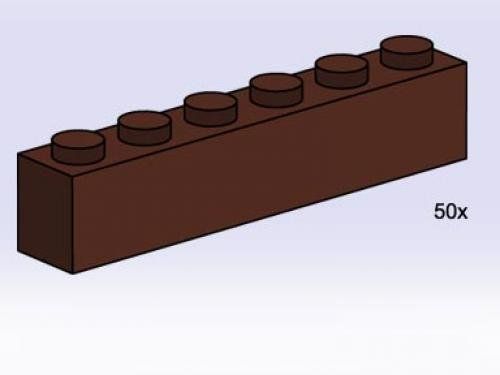 LEGO 3752 1 x 6 Brown Bricks
