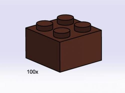 LEGO 3753 2 x 2 Brown Bricks