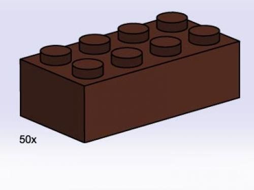 LEGO 3754 2 x 4 Brown Bricks