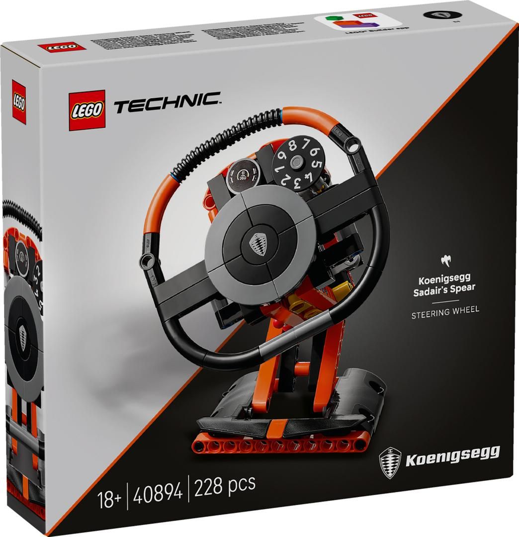 LEGO 40894 Koenigsegg Sadair's Spear Steering Wheel