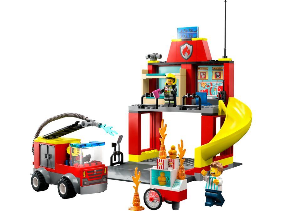 LEGO 60375 La Caserne et Le Camion des Pompiers