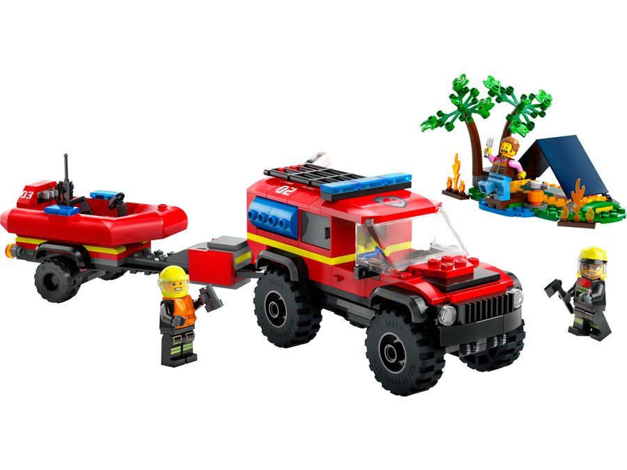 LEGO 60412 Le Camion de Pompiers 4x4 et Le Canot de Sauvetage