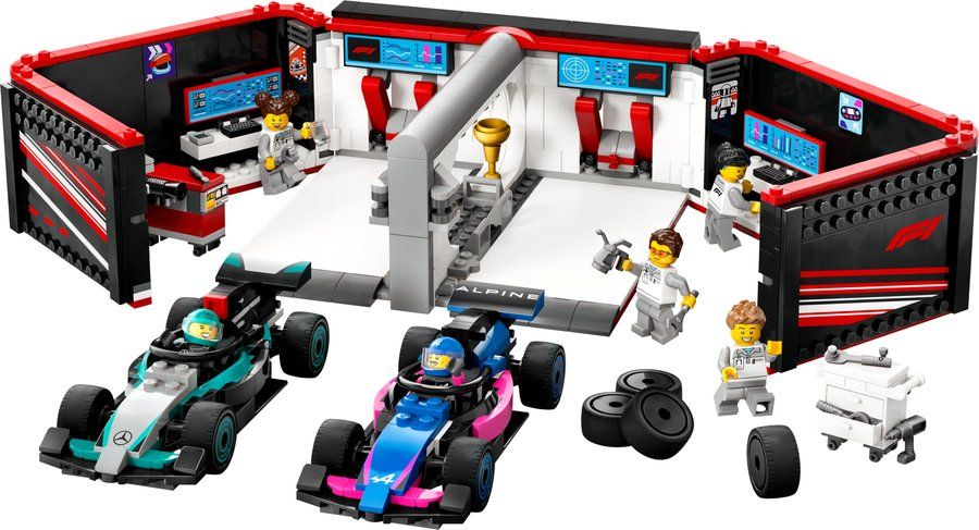 LEGO 60444 F1 Garage & Mercedes-AMG & Alpine Cars