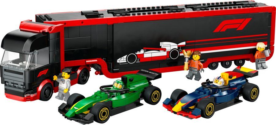 LEGO 60445 F1 Truck with RB20 & AMR24 F1 Cars