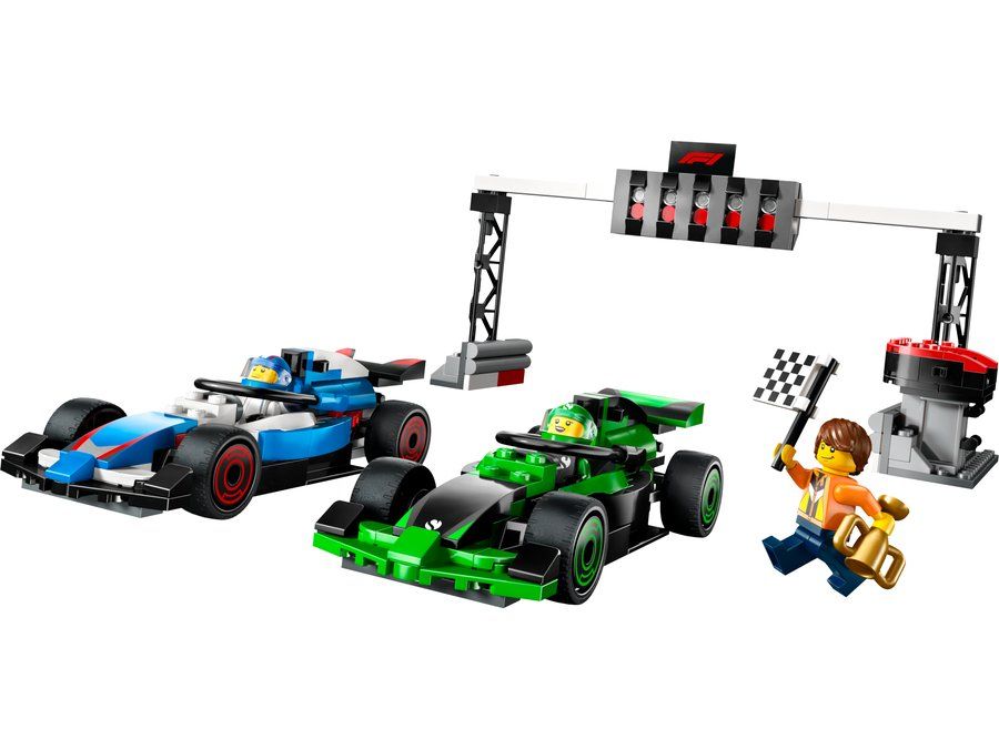 LEGO 60474 F1 Grid with VCARB & Sauber Race Cars