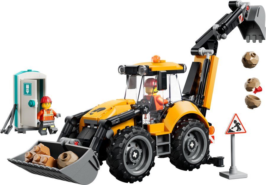 LEGO 60480 Yellow Backhoe Loader
