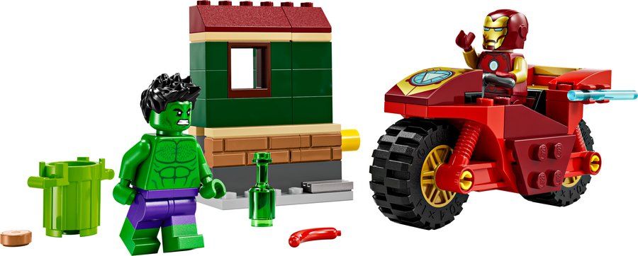 LEGO 76287 Iron Man with Bike and The Hulk