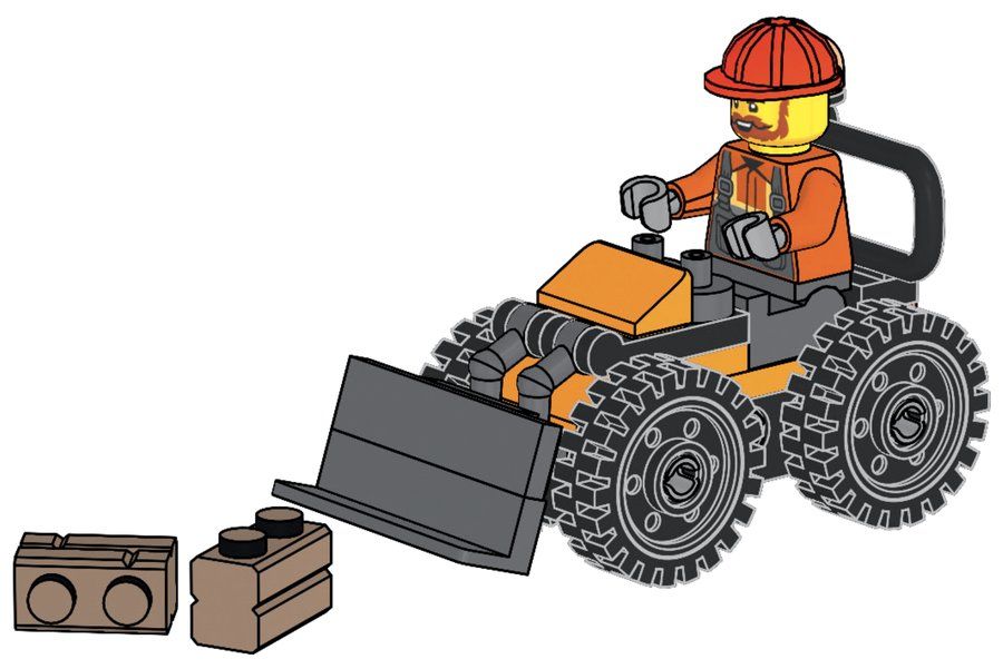 LEGO 951441 Construction Worker with Wheel Loader
