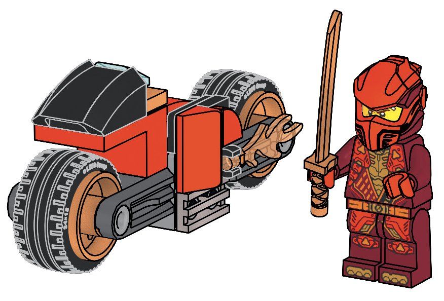 LEGO 951466 Kai with Motorcycle