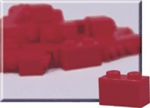 LEGO 970008 1 x 2 Red Bricks (Pack of 50)