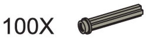 LEGO 970611 Cross Axles with Knobs (Pack of 100)